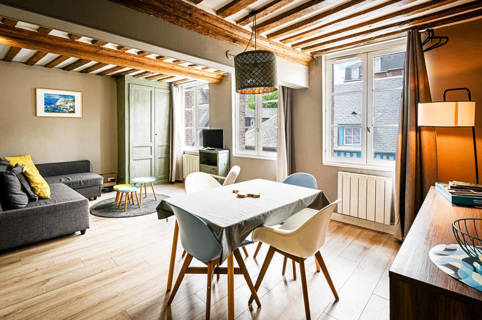 Cosy Loft - Plein Centre D'Honfleur Lägenhet Exteriör bild